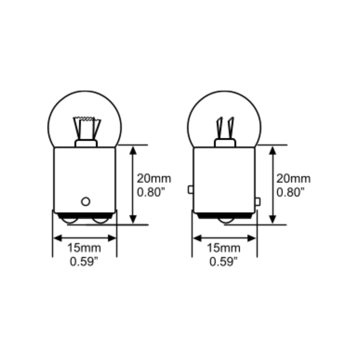 BULB Tail Light/Brake Light Bulb (Clear) 48 Volt, 55 Volt, 56 Volt 5/10 Watt - Universal Replacement - evcustom