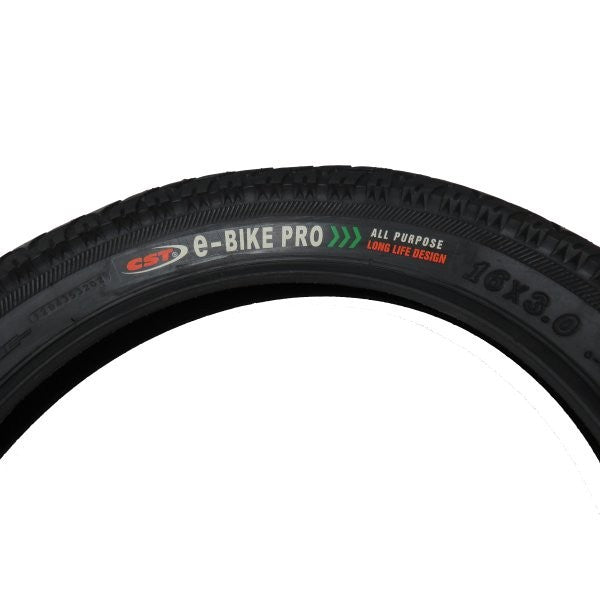 Tire 16x3 Tubeless tire replacement for front or rear (tube not required) - evcustom