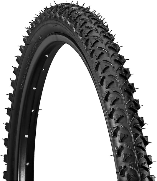 Ebike tire 26 inches x 1.95 inches featuring a widely recognized tread design, steel bead construction, and aggressive tread edges. - evcustom