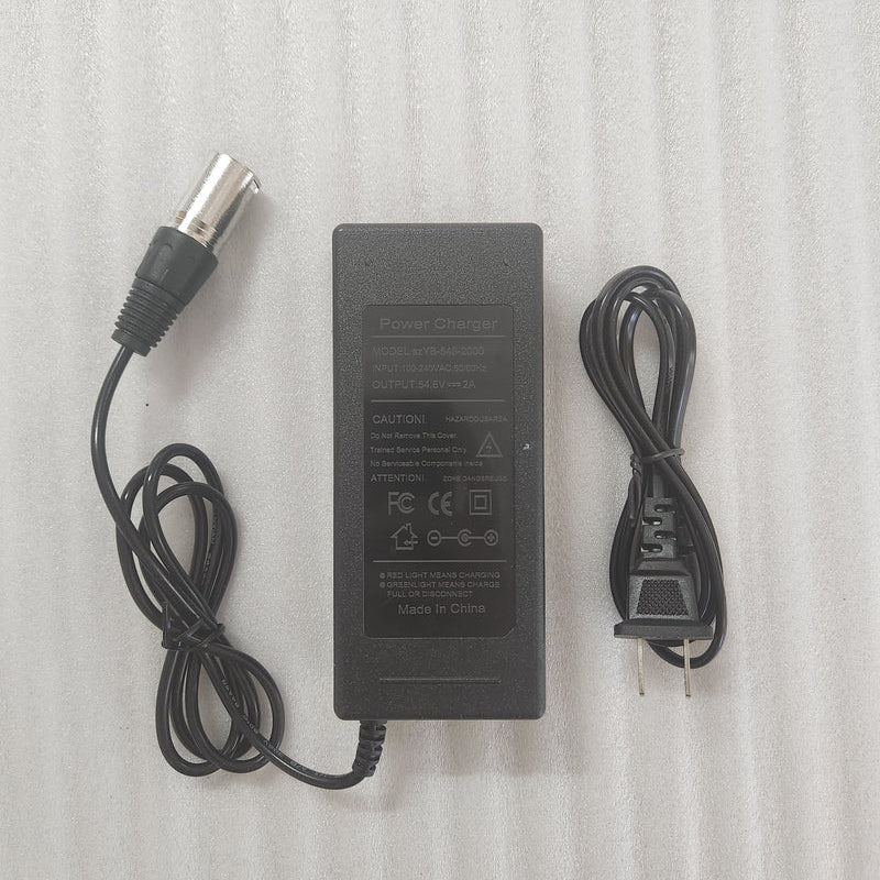 48V 2.0A Lithium Battery Charger – 3 - Prong XLR Plug for E - Bikes & Electric Scooters - evcustom