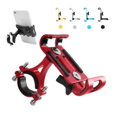 Black Aluminum Alloy Anti - slip Motorbike Bracket GPS Clip Universal Phone Stand for All Smartphones - evcustom