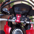Black Aluminum Alloy Anti - slip Motorbike Bracket GPS Clip Universal Phone Stand for All Smartphones - evcustom