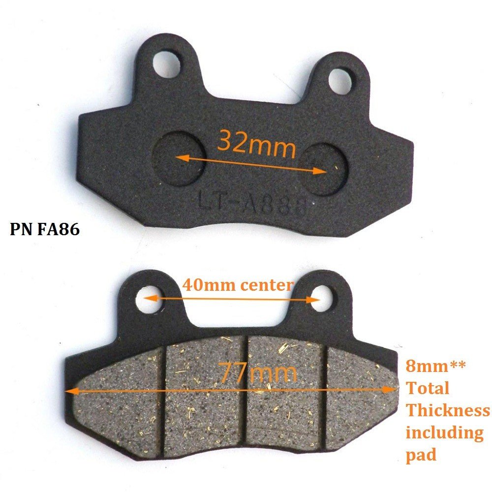 Brake Pads Motorcycle Style E - bike Universal - evcustom