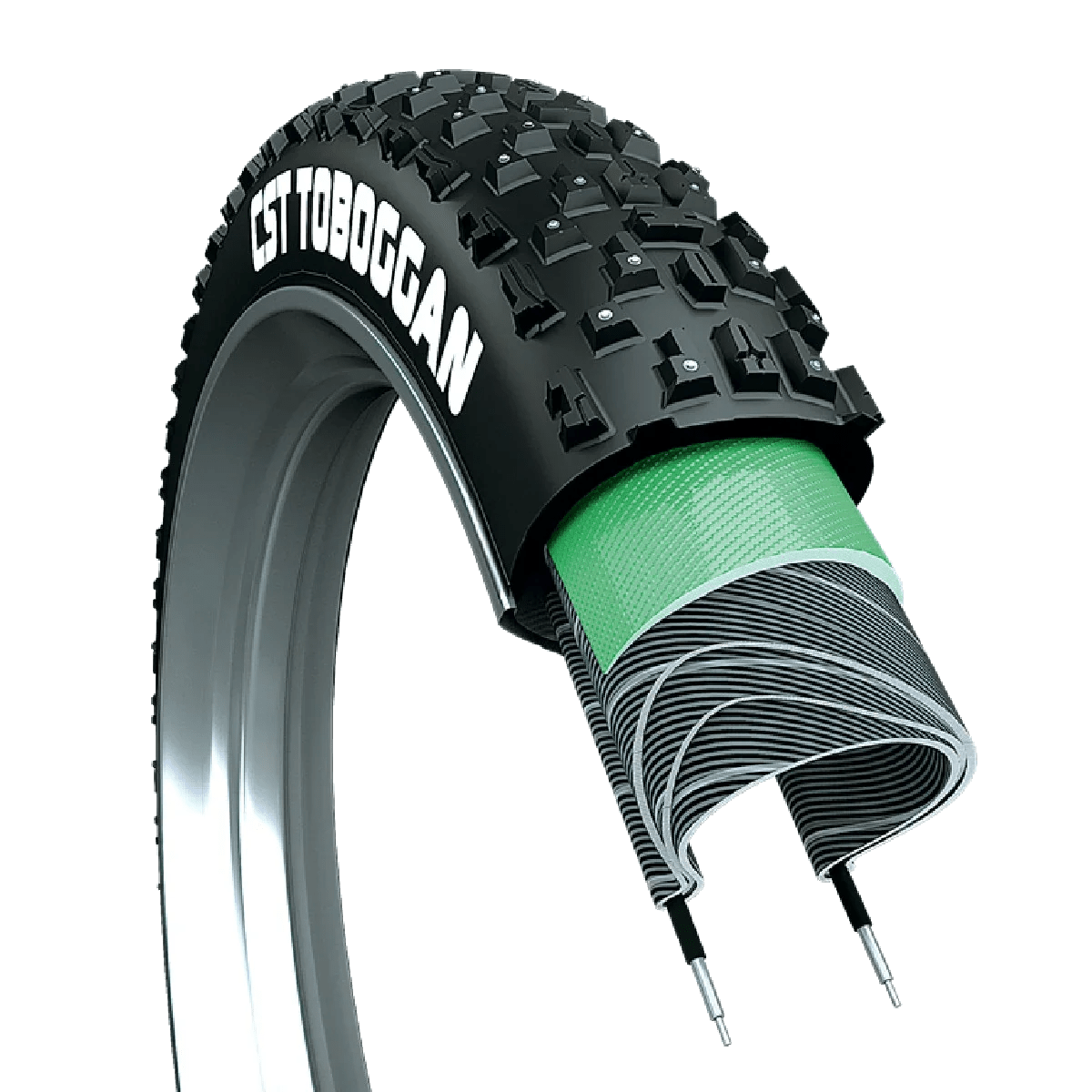CST Toboggan 26x4” Studded Fat Bike Tire – Ultimate Winter Grip - evcustom