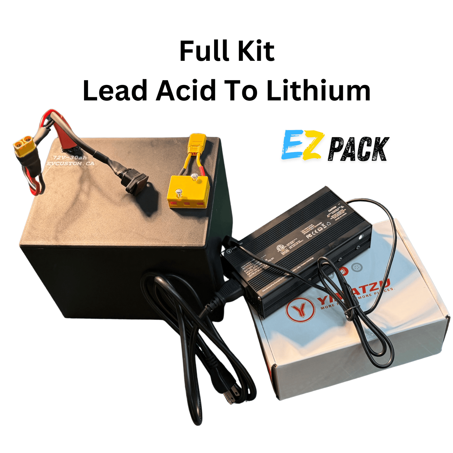 EZ Pack Lead Acid To Lithium Motorcycle/Scooter E - bike - evcustom