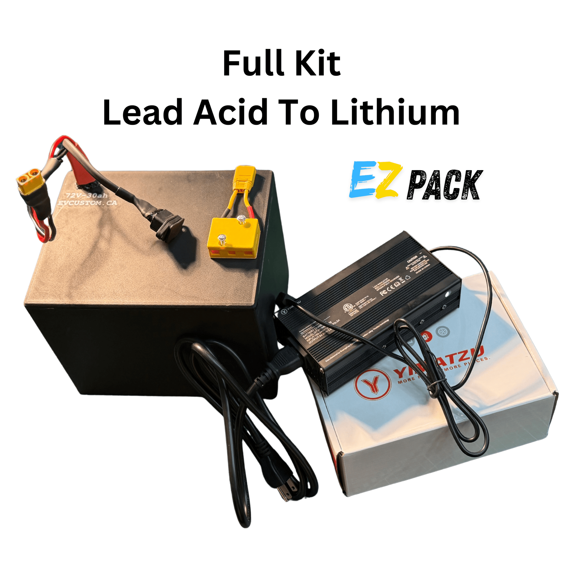 EZ Pack Lead Acid To Lithium Motorcycle/Scooter E - bike - evcustom