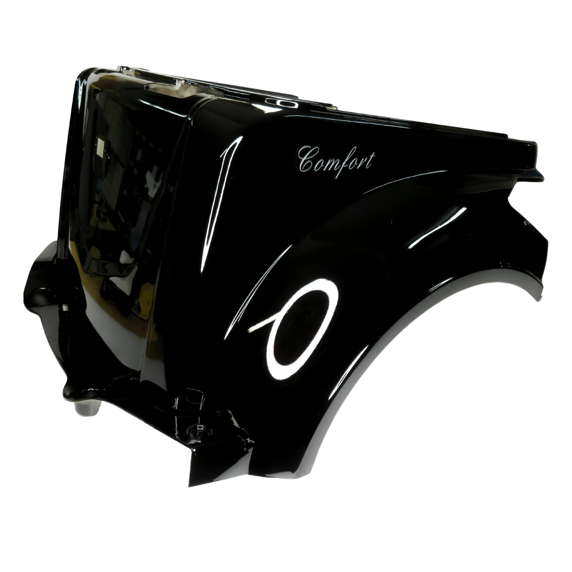 Rear Fairing Under Seat with "Comfort" Logo and Charger Port Mount (BLACK) - evcustom