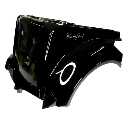Rear Fairing Under Seat with "Comfort" Logo and Charger Port Mount (BLACK) - evcustom